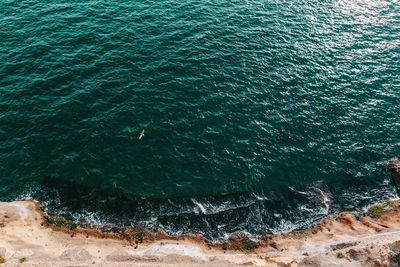 High angle view of sea shore