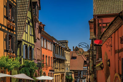 Low angle view of buildings in city