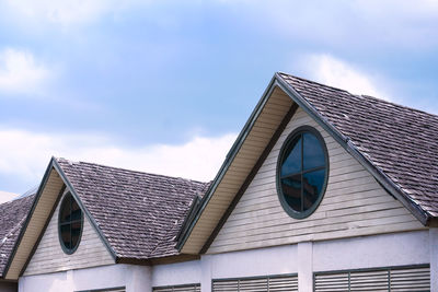 Low angle view of building against sky