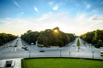 High angle view of highway