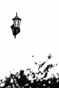 Low angle view of street light against clear sky