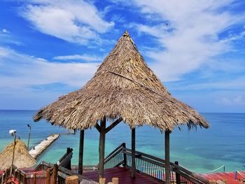 Panoramic view of beach against sky