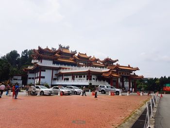Group of people in front of building