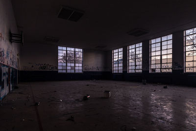 Interior of abandoned building