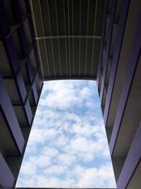 Low angle view of modern buildings against sky