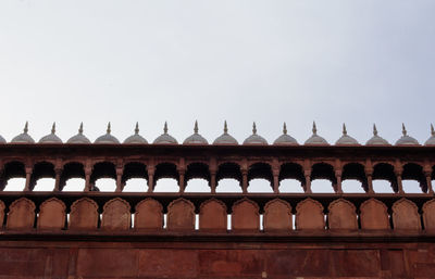 Low angle view of temple against clear sky