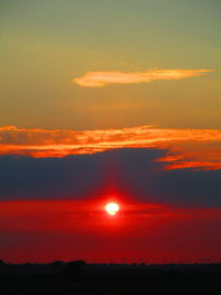 Scenic view of dramatic sky during sunset