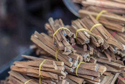 Close-up of firewood