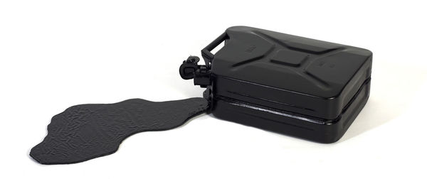 Close-up of camera against white background