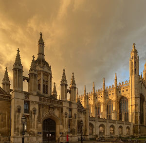 Low angle view of buildings against sky