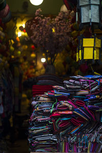 Multi colored flower for sale at market stall