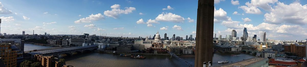 City skyline with waterfront