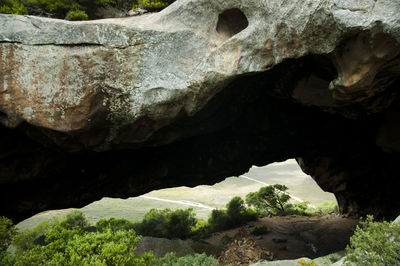 Rock formation in cave