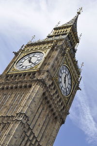 Low angle view of clock tower