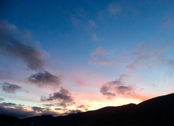 Scenic view of dramatic sky during sunset