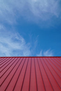 Low angle view of roof against sky