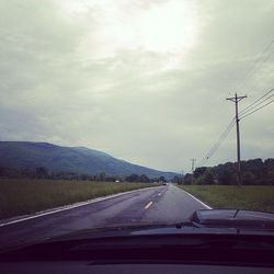 Road passing through landscape