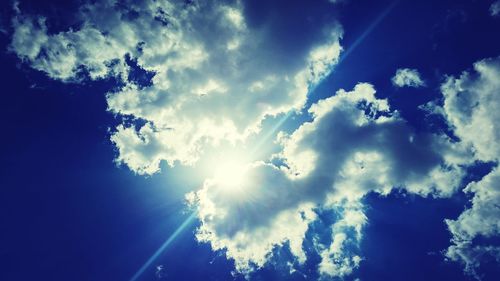 Low angle view of cloudy sky