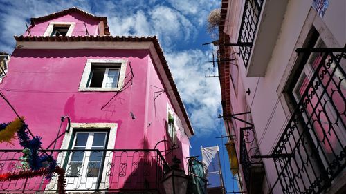 Low angle view of buildings against sky