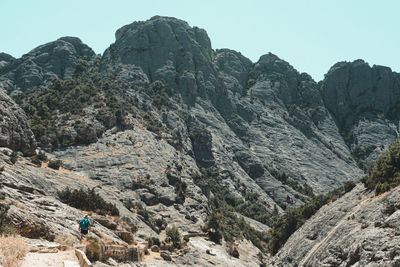 Scenic view of rocky mountains against sky