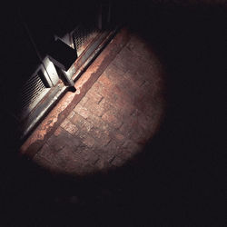 High angle view of illuminated lighting equipment on street