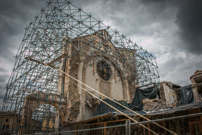 View of the church of st. benedict or san benedetto destroyed in the year 2016