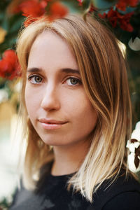 Close-up of young woman