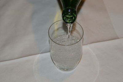 Close-up of wine glass on table