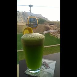 Close-up of drink on table