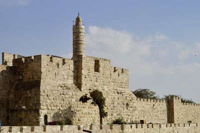 Low angle view of city of david