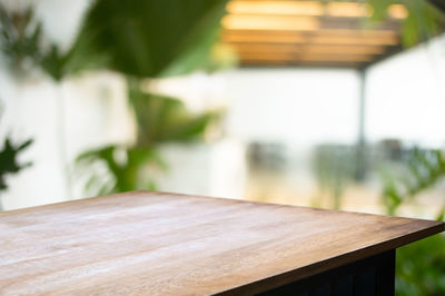 Close-up of chair on table