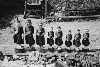 Statues on table