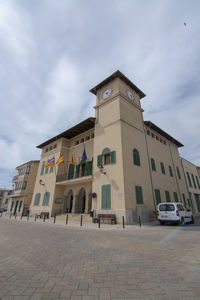 Low angle view of building against sky