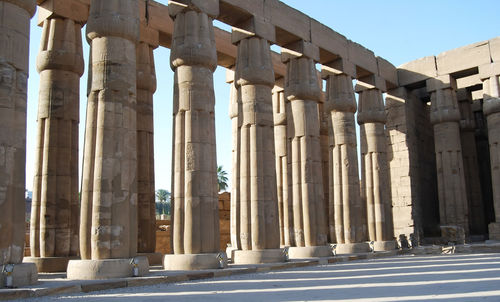 Colonnade of amenhotep iii at luxor temple. egypt