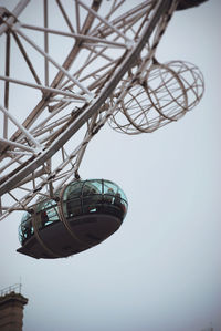 Low angle view of ferris wheel against sky