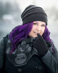 Portrait of woman wearing hat