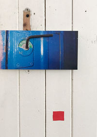 Close-up of blue door