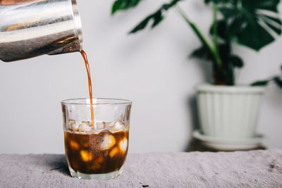 Close-up of drink on table