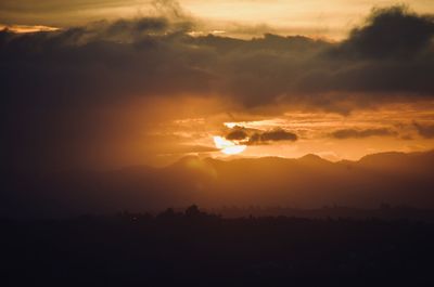 Scenic view of sky during sunset