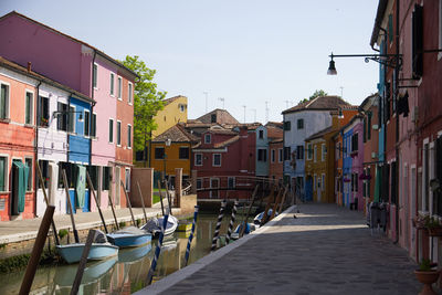 Boats in city