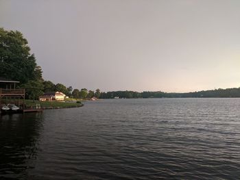 Scenic view of river against sky