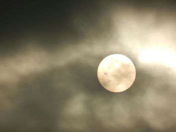 Low angle view of moon in sky