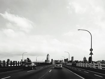 Low angle view of road against sky