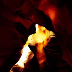 Low angle view of antelope canyon