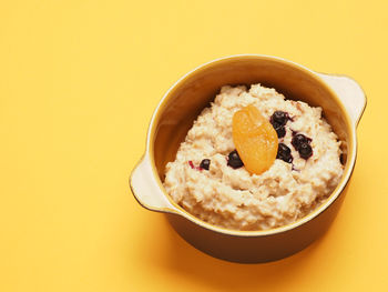 Close-up of breakfast served in bowl