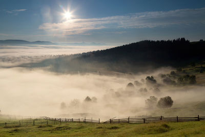 Panoramic view of landscape against sky