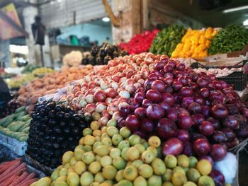 Close-up of fruits for sale in market