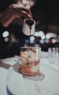 Close-up of coffee on table