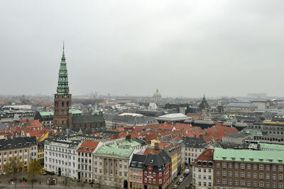 Aerial view of buildings in city