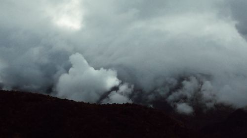 Low angle view of cloudy sky